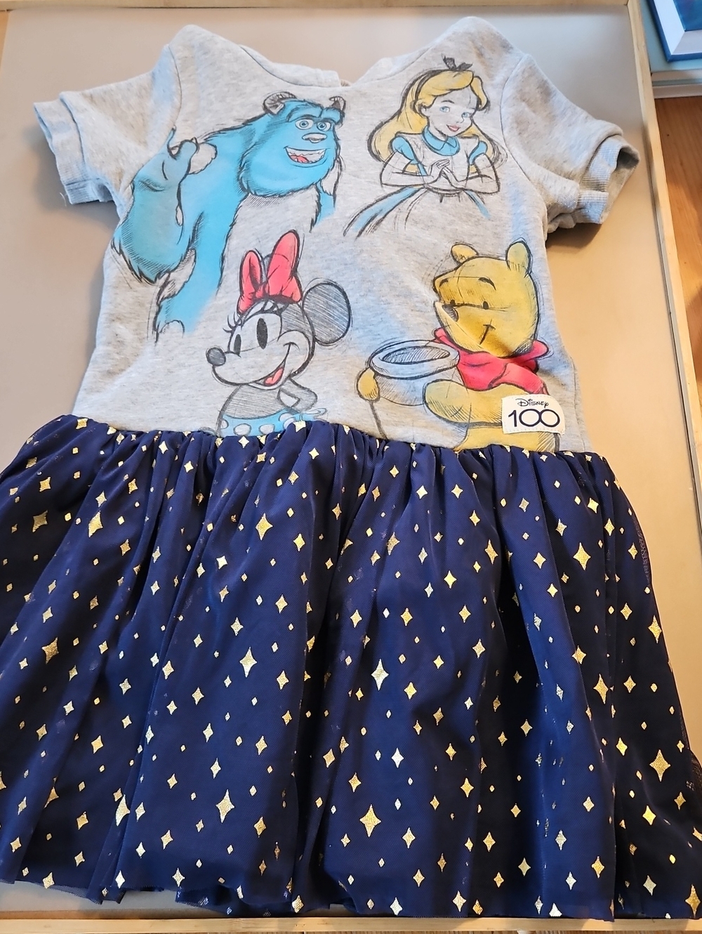 Disney Girls Dress With Tulle Skirt, Size 7-8, Excellent Condition